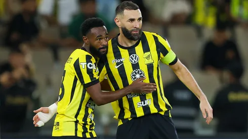 Benzema durante partida do Al-Ittihad. (Photo by Yasser Bakhsh/Getty Images)