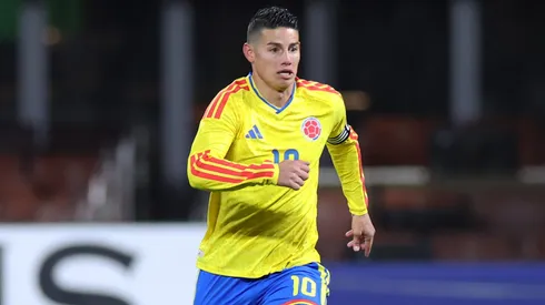 James Rodríguez em partida pela Seleção Colombiana. (Photo by Jordan Bank/Getty Images)