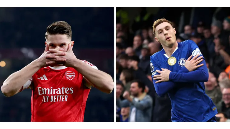 Gyökeres, do Arsenal (IMAGO / Xinhua) e Palmer, do Chelsea (IMAGO / Paul Marriott) se enfrentam nesta terça (03)