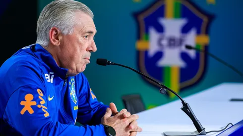 Carlo Ancelotti em entrevista na Seleção Brasileira (Buda Mendes/Getty Images)