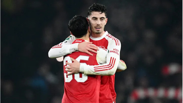 Kai Havertz comemora gol do Arsenal. (Photo by Clive Mason/Getty Images)