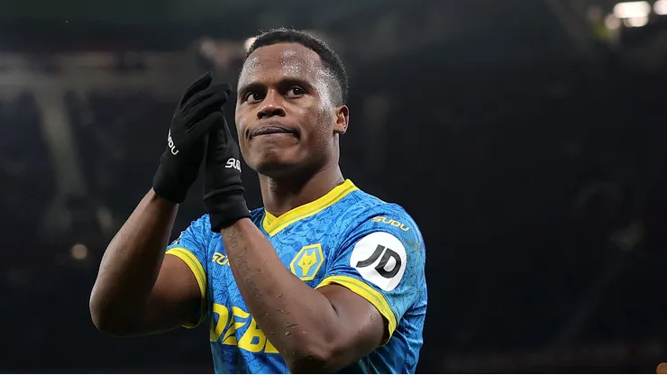 Jhon Arias em jogo do Wolverhampton. Foto: Michael Regan/Getty Images