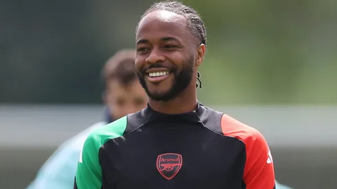 Raheem Sterling durante treino do Arsenal. (Photo by Alex Davidson/Getty Images)
