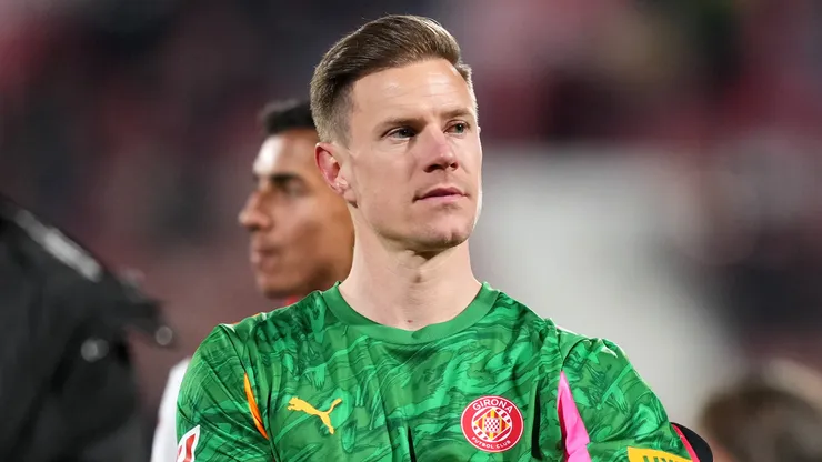 Ter Stegen após jogo do Girona. (Foto: Alex Caparros/Getty Images)