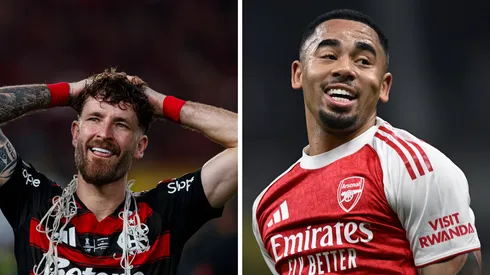 Leo Pereira, do Flamengo (IMAGO / Latin Sport Images) e Gabriel Jesus, do Arsenal (IMAGO / Gribaudi/ImagePhoto) podem ser chamados na Seleção.