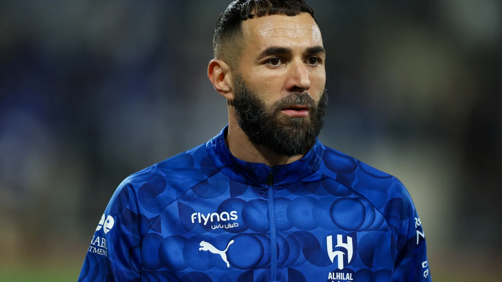 O atacante Karim Benzema em estreia no Al-Hilal