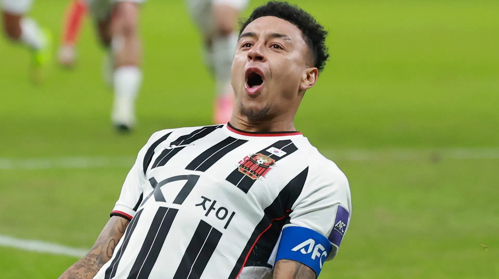 Jesse Lingard comemora gol pelo FC Seoul. (Photo by Lintao Zhang/Getty Images)