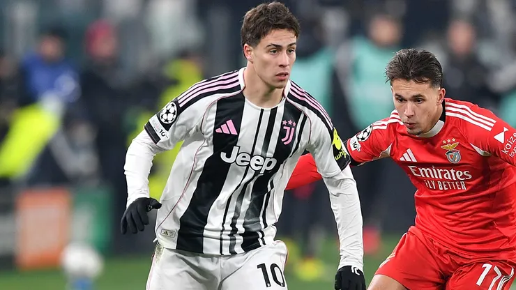 Kenan Yildiz em partida da Juventus. (Photo by Valerio Pennicino/Getty Images)