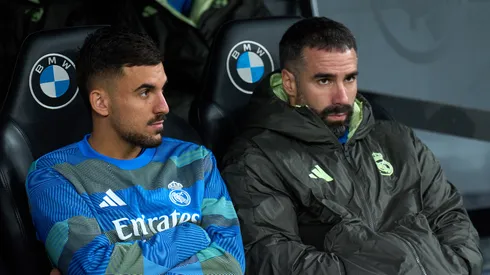 Dani Carvajal e Ceballos no banco do Real Madrid. (Foto: Angel Martinez/Getty Images)
