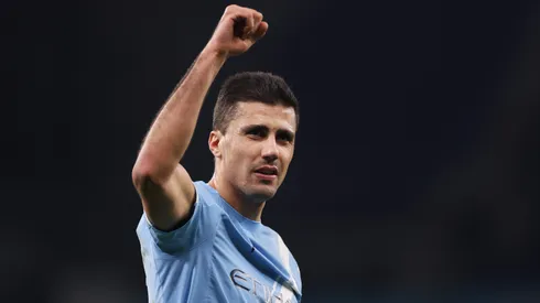 O volante Rodri em jogo do Manchester City (Carl Recine/Getty Images)