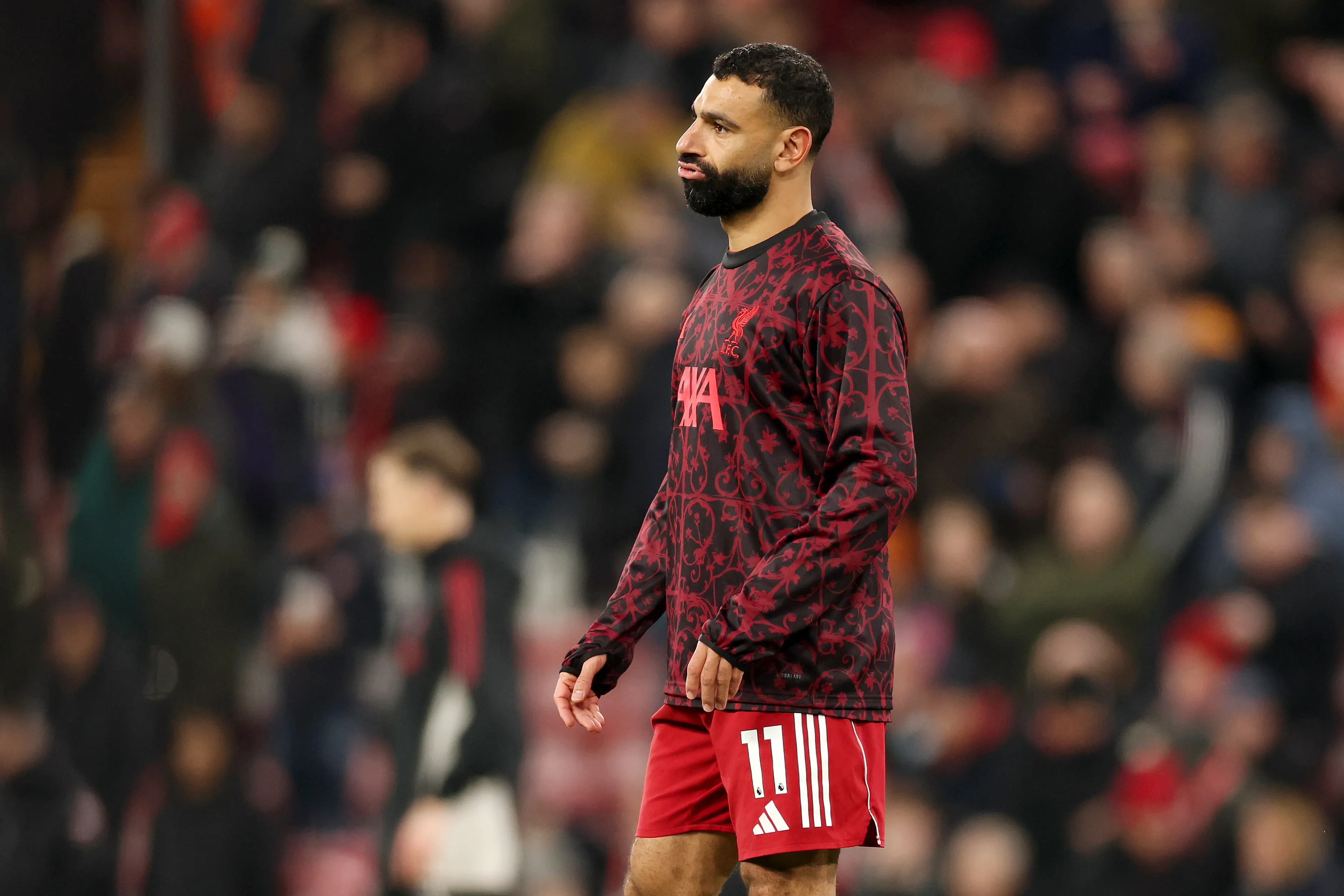 Salah tem contrato com o Liverpool até 2027. Foto: Kate McShane/Getty Images
