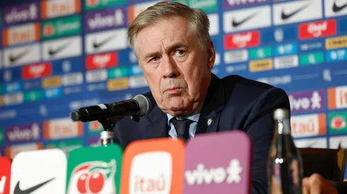 Carlo Ancelotti, técnico da Seleção Brasileira, em entrevista coletiva – (@rafaelribeirorio / CBF)