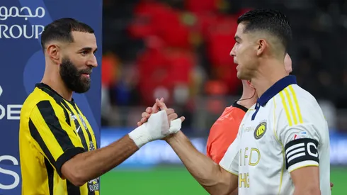 Benzema e Cristiando Ronaldo seguem em times opostos (Photo by Yasser Bakhsh/Getty Images)
