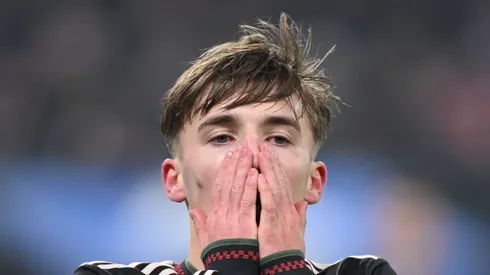 Lennart Karl minimiza queda de rendimento no Bayern de Munique. (Photo by Stuart Franklin/Getty Images)
