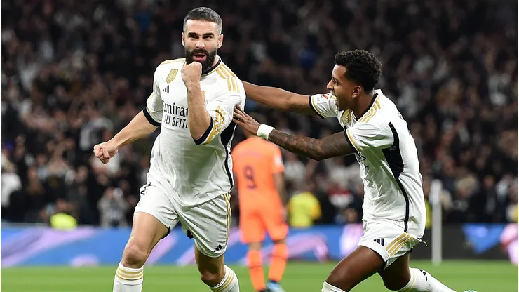 Dani Carvajal e Rodrygo. (Photo by Denis Doyle/Getty Images)