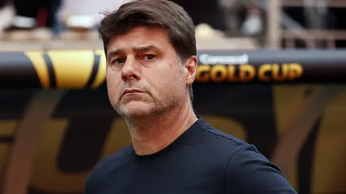 HOUSTON, TEXAS – JULY 06: Head coach Mauricio Pochettino of the United States looks on before the finals of the CONCACAF Gold Cup 2025 between the United States and Mexico at NRG Stadium on July 06, 2025 in Houston, Texas. (Photo by Omar Vega/Getty Images)
