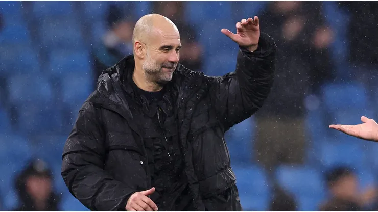 Pep Guardiola após vitória do City. (Photo by Kate McShane/Getty Images)