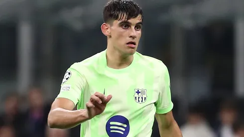 Gerard Martín, zagueiro do Barcelona. (Photo by Marco Luzzani/Getty Images)