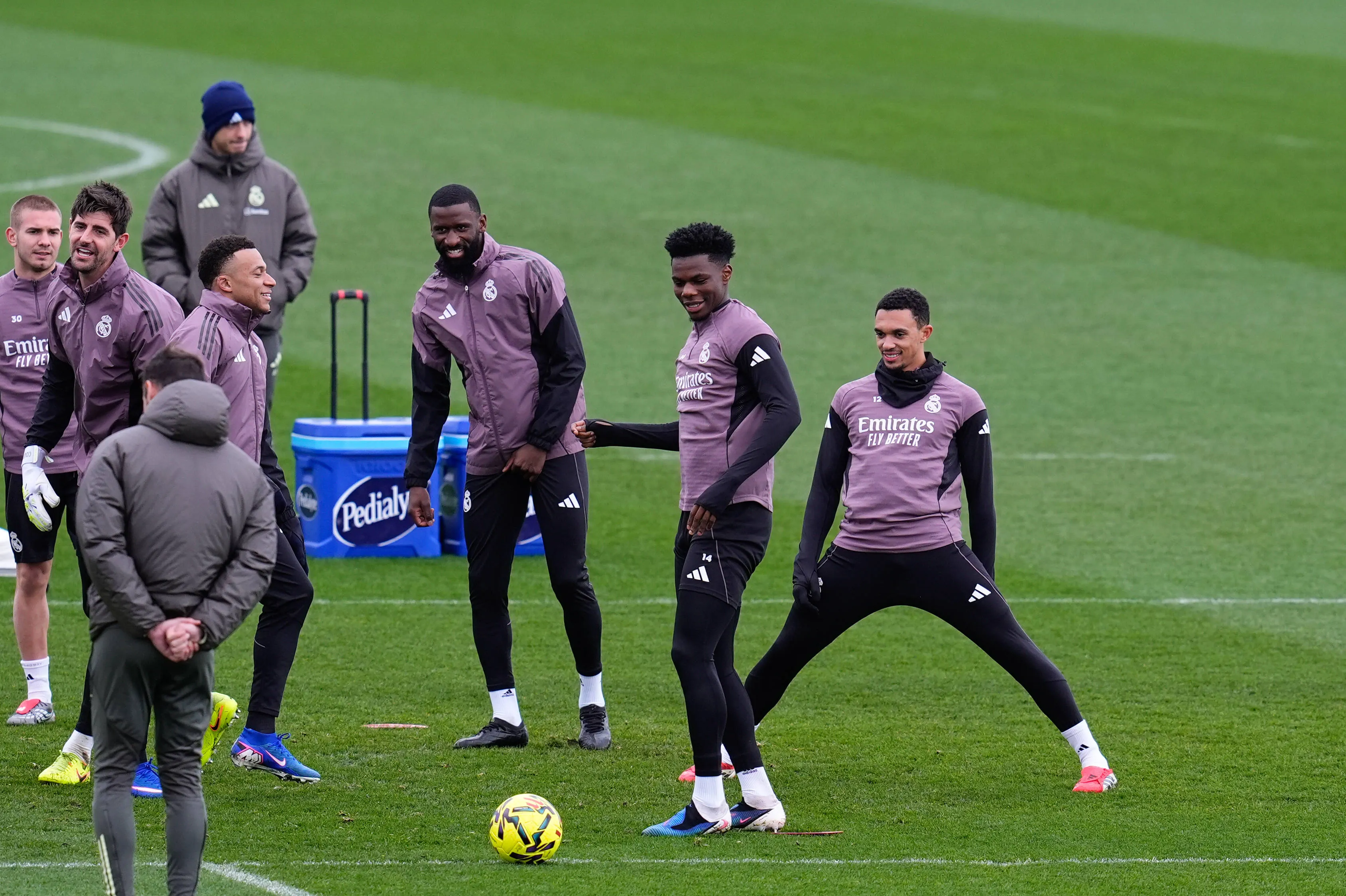Mbappé durante o treino nesta sexta-feira (13) pelo Real Madrid. Foto: IMAGO / ZUMA Press Wire