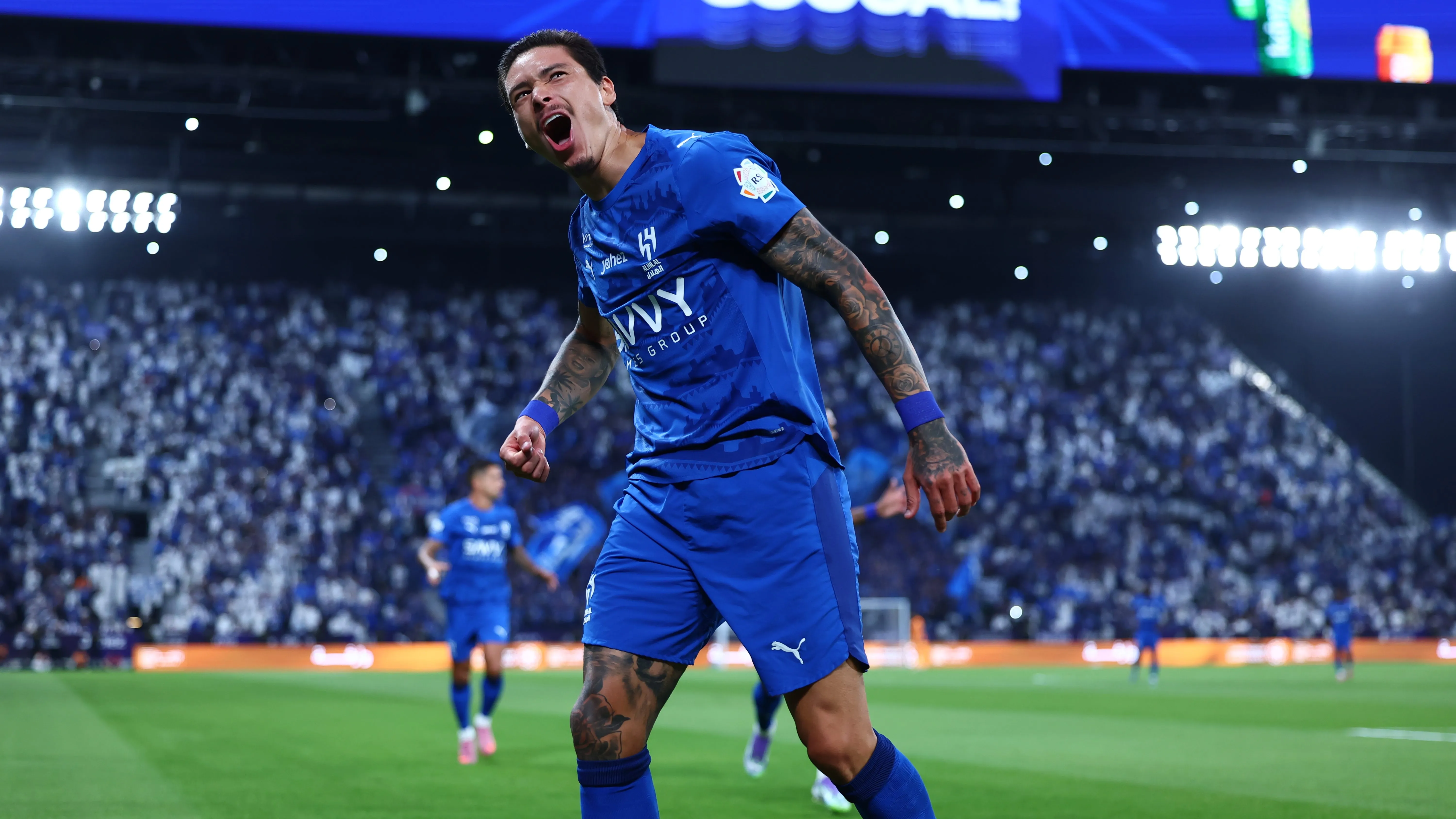 Darwin Núñez brilha em vitória do Al-Hilal. Foto: Abdullah Ahmed/Getty Images