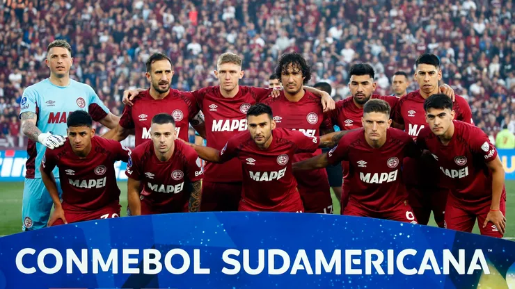 Elenco do Lanús na final da Copa Sul-Americana (Marcos Brindicci/Getty Images)