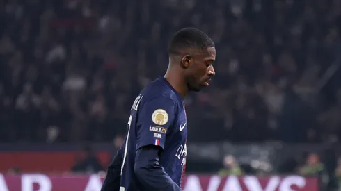 Dembélé sofre lesão em Monaco x PSG pela Champions League. (Photo by Catherine Steenkeste/Getty Images for Qatar Airways)