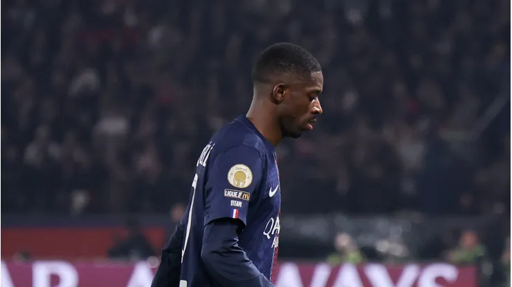 Dembélé sofre lesão em Monaco x PSG pela Champions League. (Photo by Catherine Steenkeste/Getty Images for Qatar Airways)