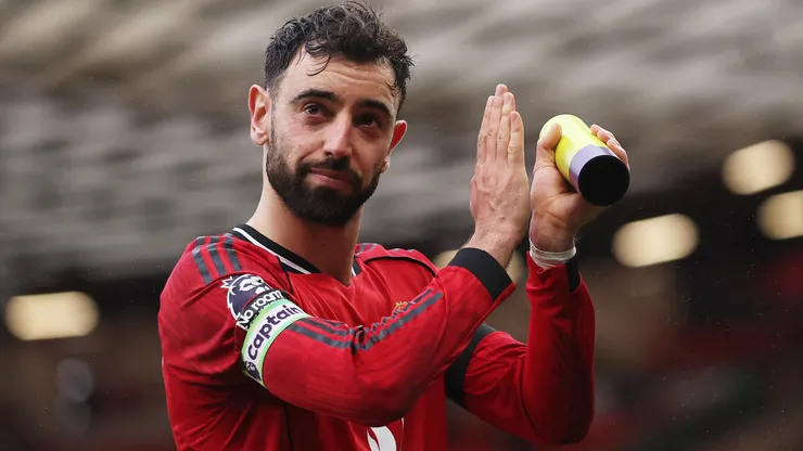 Bruno Fernandes após uma partida do Manchester United. Foto: Carl Recine/Getty Images