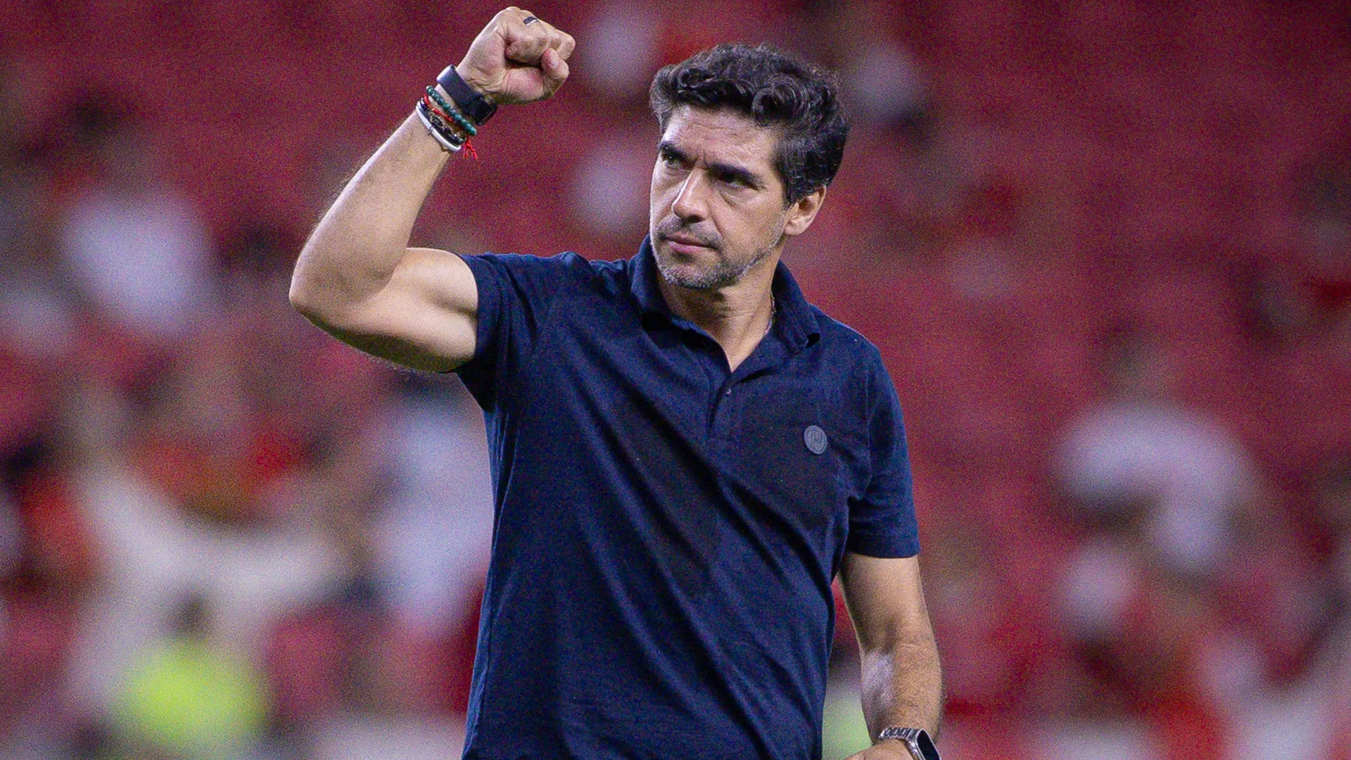 Abel Ferreira comemora vitória do Palmeiras contra o Internacional