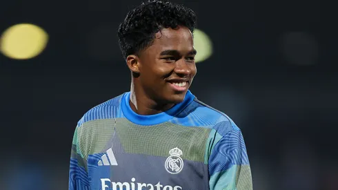 Endrick em uma partida do Real Madrid. Foto: Florencia Tan Jun/Getty Images