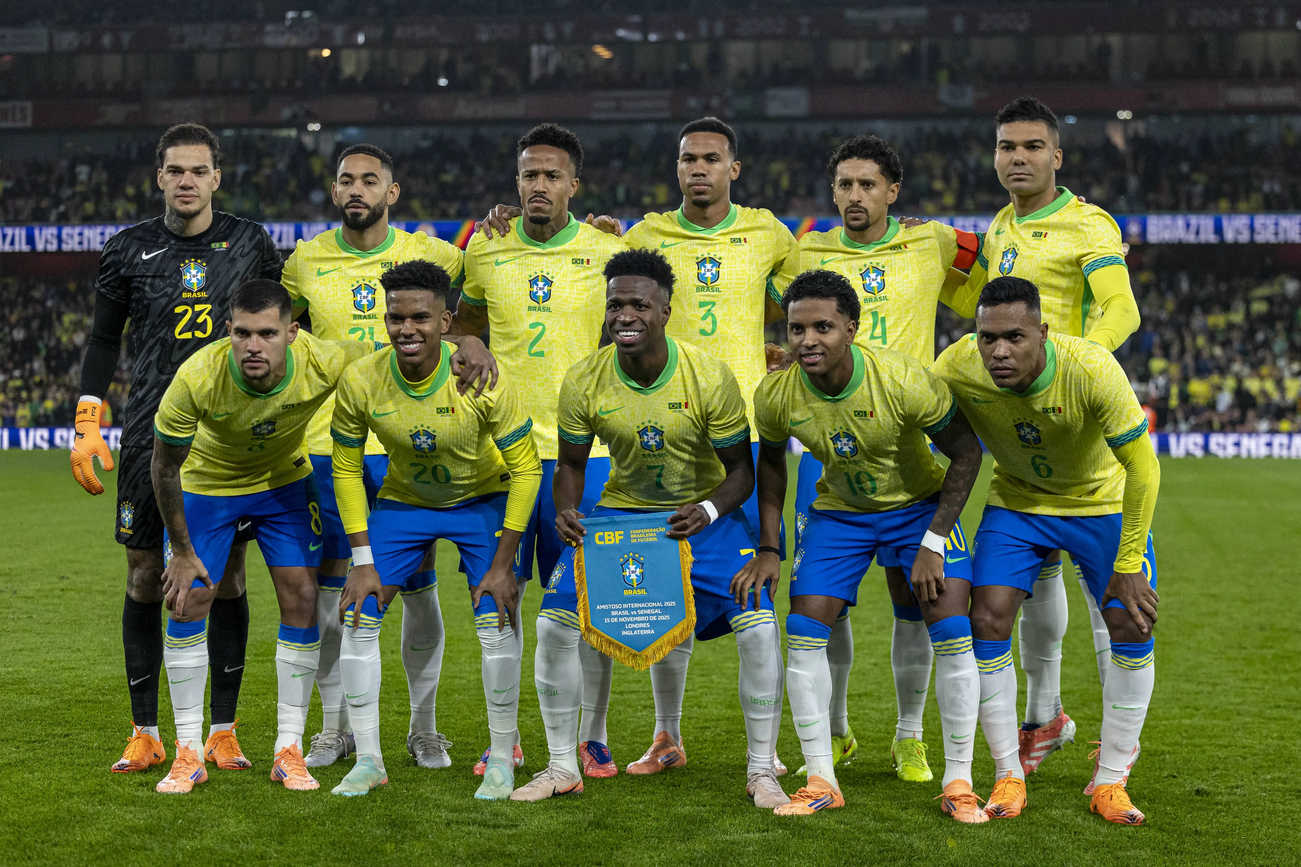 Seleção Brasileira contra Senegal, em amistoso. Foto: IMAGO /&nbsp;Sports Press Photo