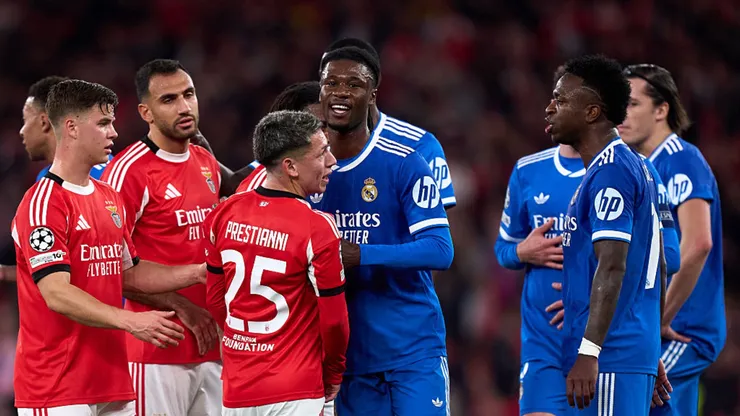 Prestianni foi acusado de injúria racial. Angel Martinez/Getty Images.