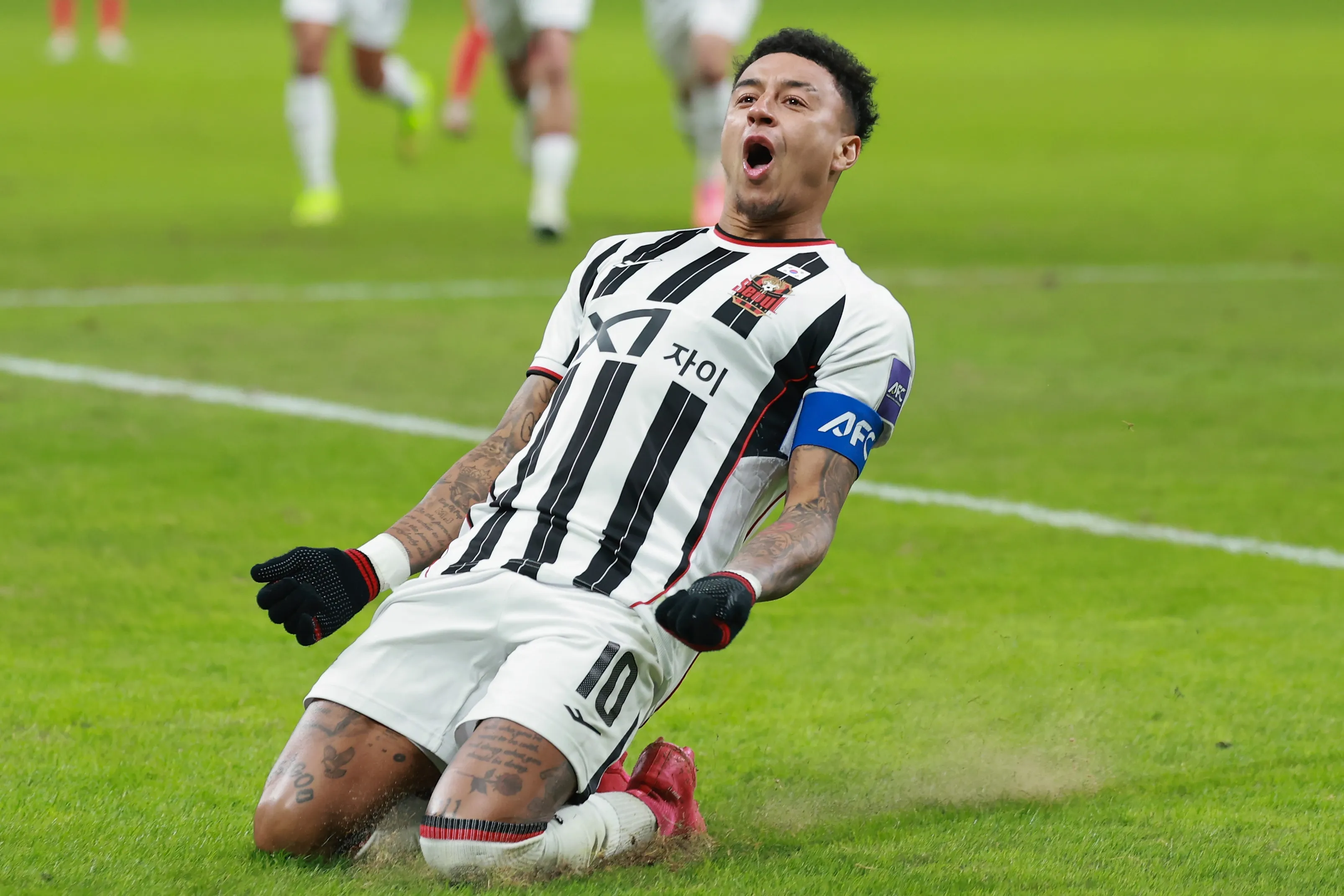 Lingard comemora gol. Inglês é alvo do Remo. Foto: Lintao Zhang/Getty Images