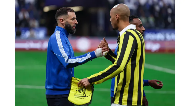 Após transferência para rival, Benzema é alvo de críticas oficiais do Al-Ittihad. (Foto de Yasser BakhshGetty Images)