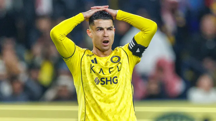 Cristiano Ronaldo em jogo do Al-Nassr. Foto: Abdullah Ahmed/Getty Images