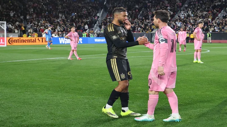 Denis Bouanga e Messi em LA FC x Inter Miami - Kevork Djansezian/Getty Images