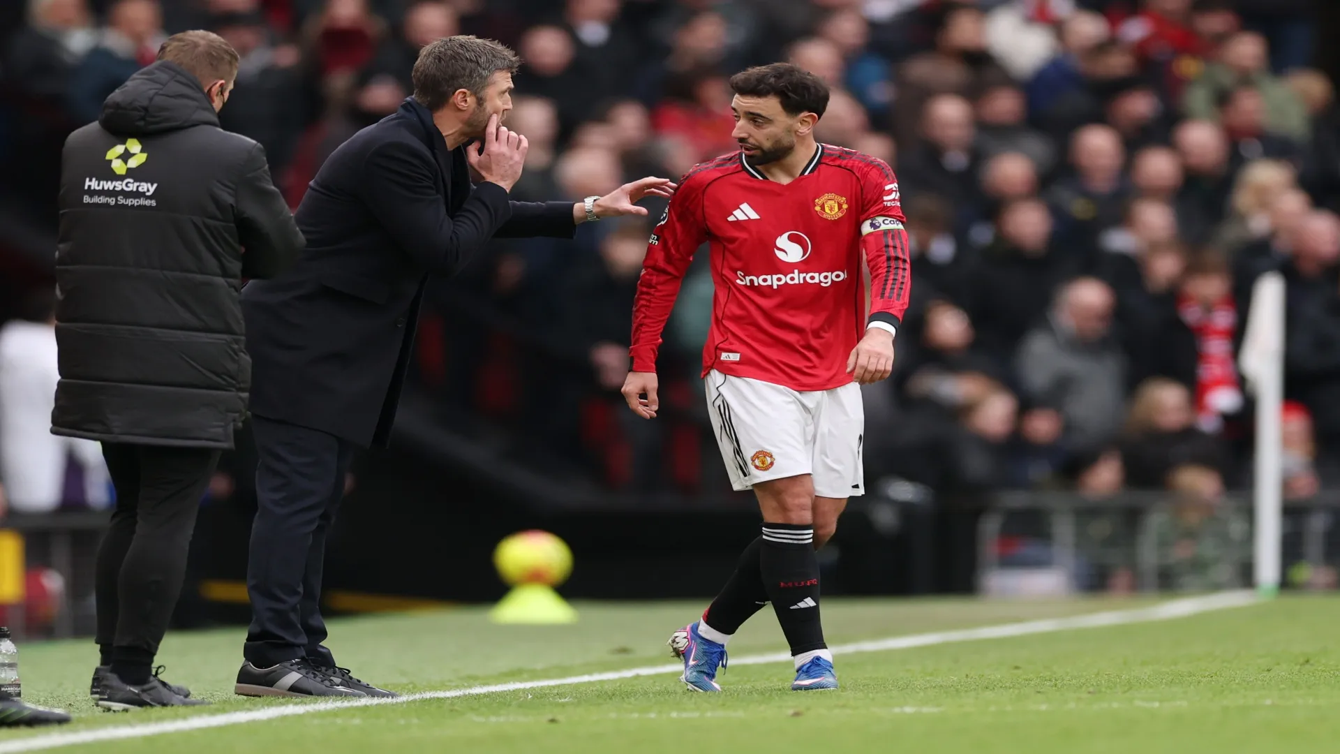 Michael Carrick e Bruno Fernandes – Carl Recine/Getty Images