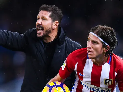 Saída de Simeone pode colocar Filipe Luís no Atlético de Madrid