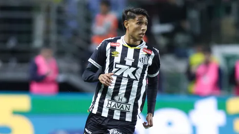 O zagueiro Alex Duarte em jogo do Santos (Alexandre Schneider/Getty Images)