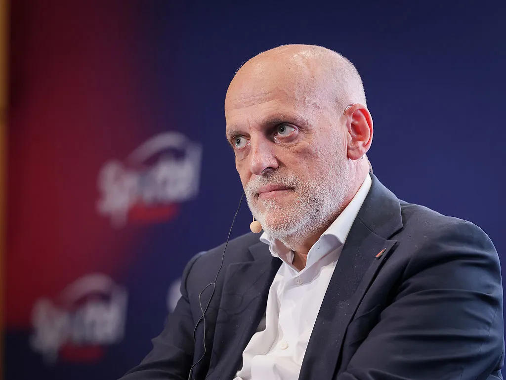 Javier Tebas, presidente de LaLiga, durante evento. (Photo by Arnold Jerocki/Getty Images)