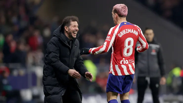 Griezmann e Diego Simeone. (Foto: Gonzalo Arroyo Moreno/Getty Images)