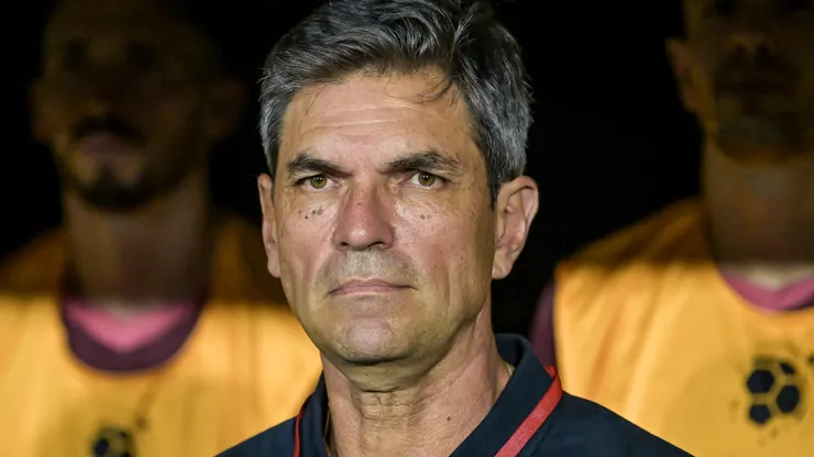 O técnico Mauricio Pellegrino em jogo do Lanús (Marcelo Endelli/Getty Images)