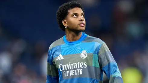 Rodrygo antes de jogo do Real Madrid. (Foto: Angel Martinez/Getty Images)