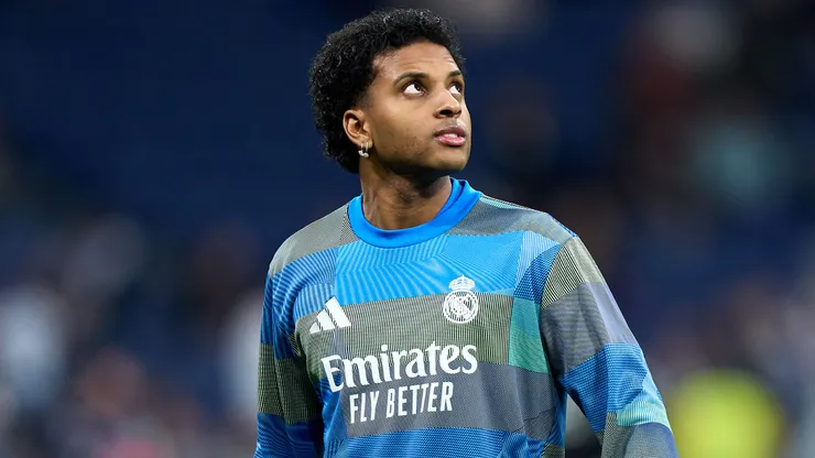Rodrygo antes de jogo do Real Madrid. (Foto: Angel Martinez/Getty Images)