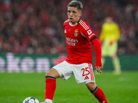 Prestianni curte post crítico a colega de time que trocou de camisa com Vini Jr.