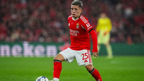 Prestianni em ação pelo Benfica