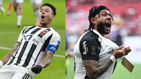 Lingard e Memphis Depay podem reeditar parceria do Manchester United no Corinthians. (Ton Molina/Getty Images e Lintao Zhang/Getty Images)