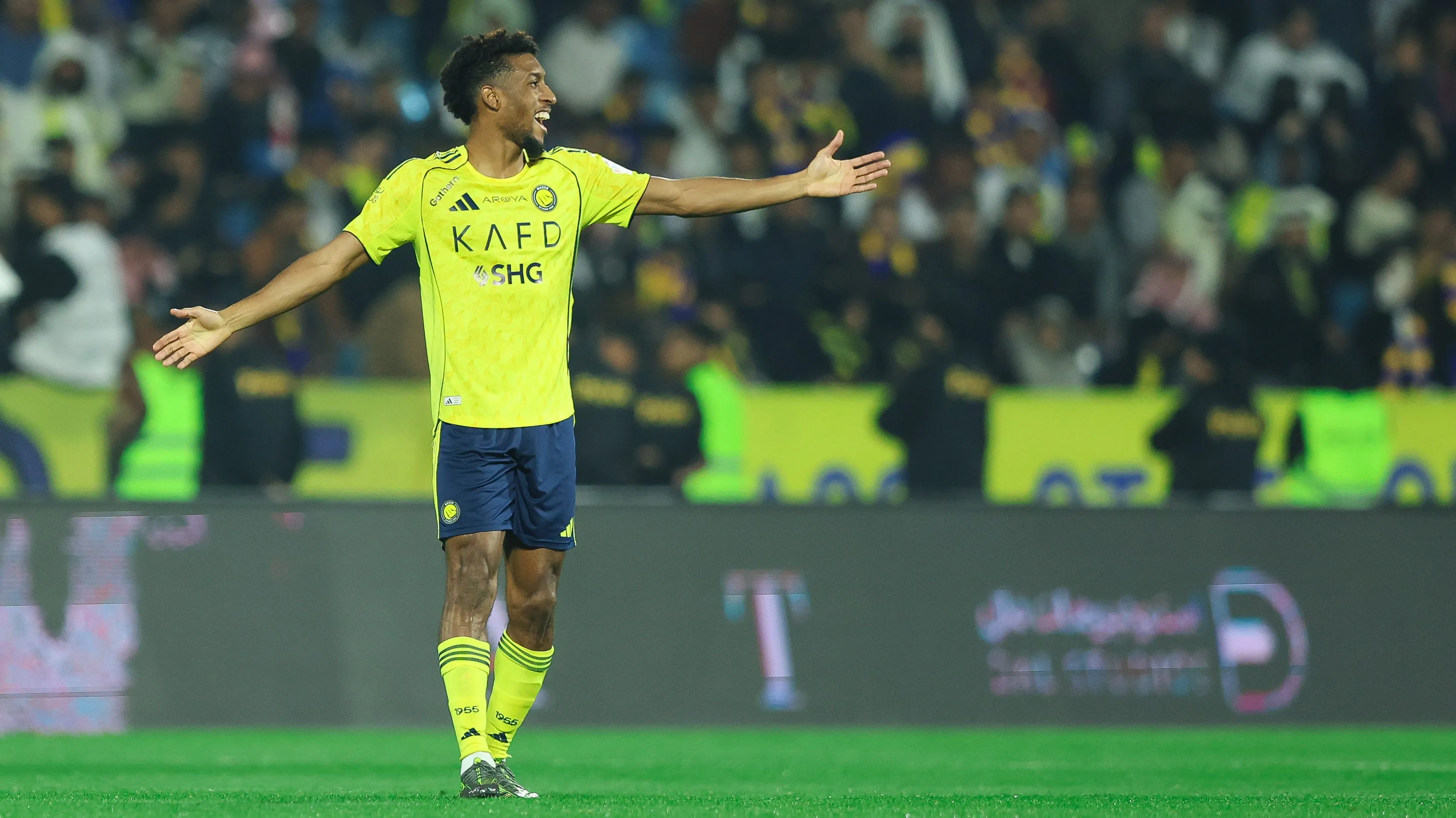 Coman marca gol na vitória do Al-Nassr. Foto: Yasser Bakhsh/Getty Images
