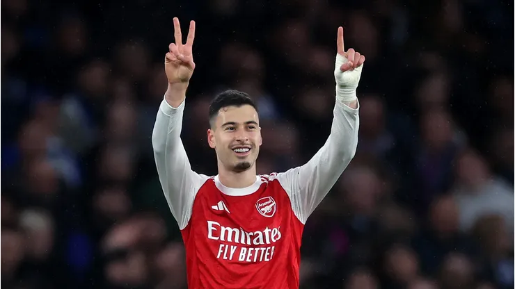 Arsenal planeja venda de Martinelli para viabilizar contratação de Piero Hincapié. (Foto de Richard Pelham/Getty Images)