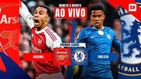 Jogo entre Arsenal x Chelsea. (Foto Gabriel Magalhães: Mike Hewitt/Getty Images – Foto Estêvão: Warren Little/Getty Images)